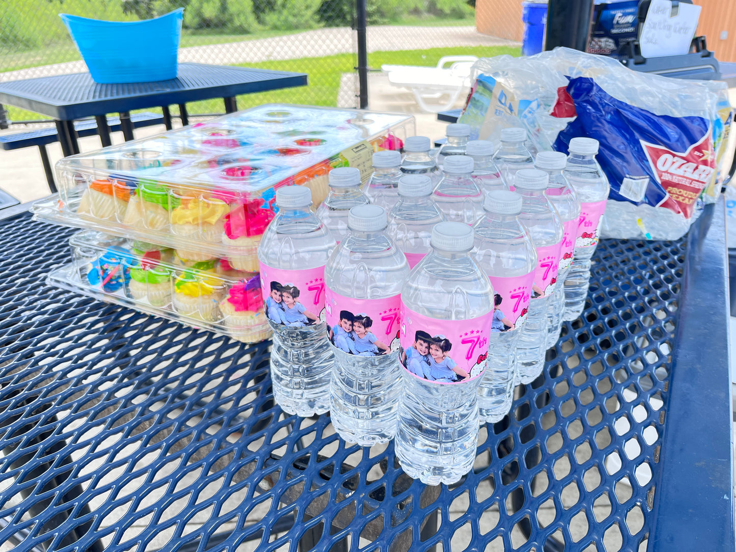 Water bottle with personalized information for branding, networking, promotion, and fun events