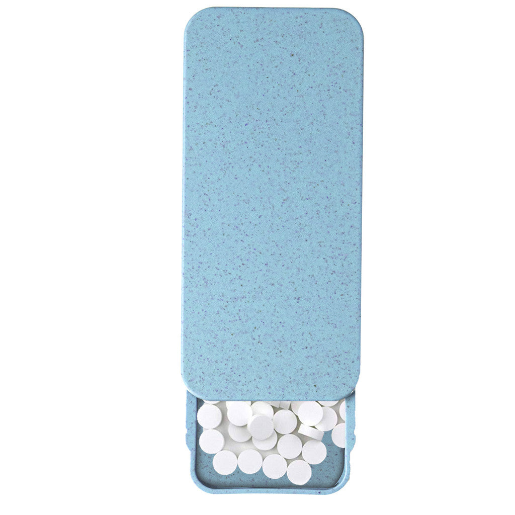 Sustainable wheat straw container filled with refreshing mints