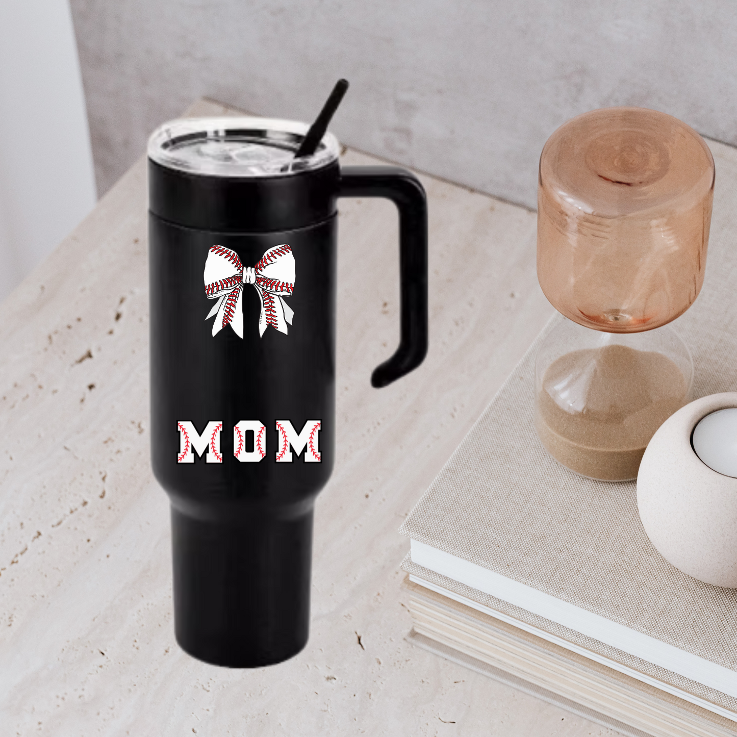 Tumbler - 40 oz w/ straw and handle