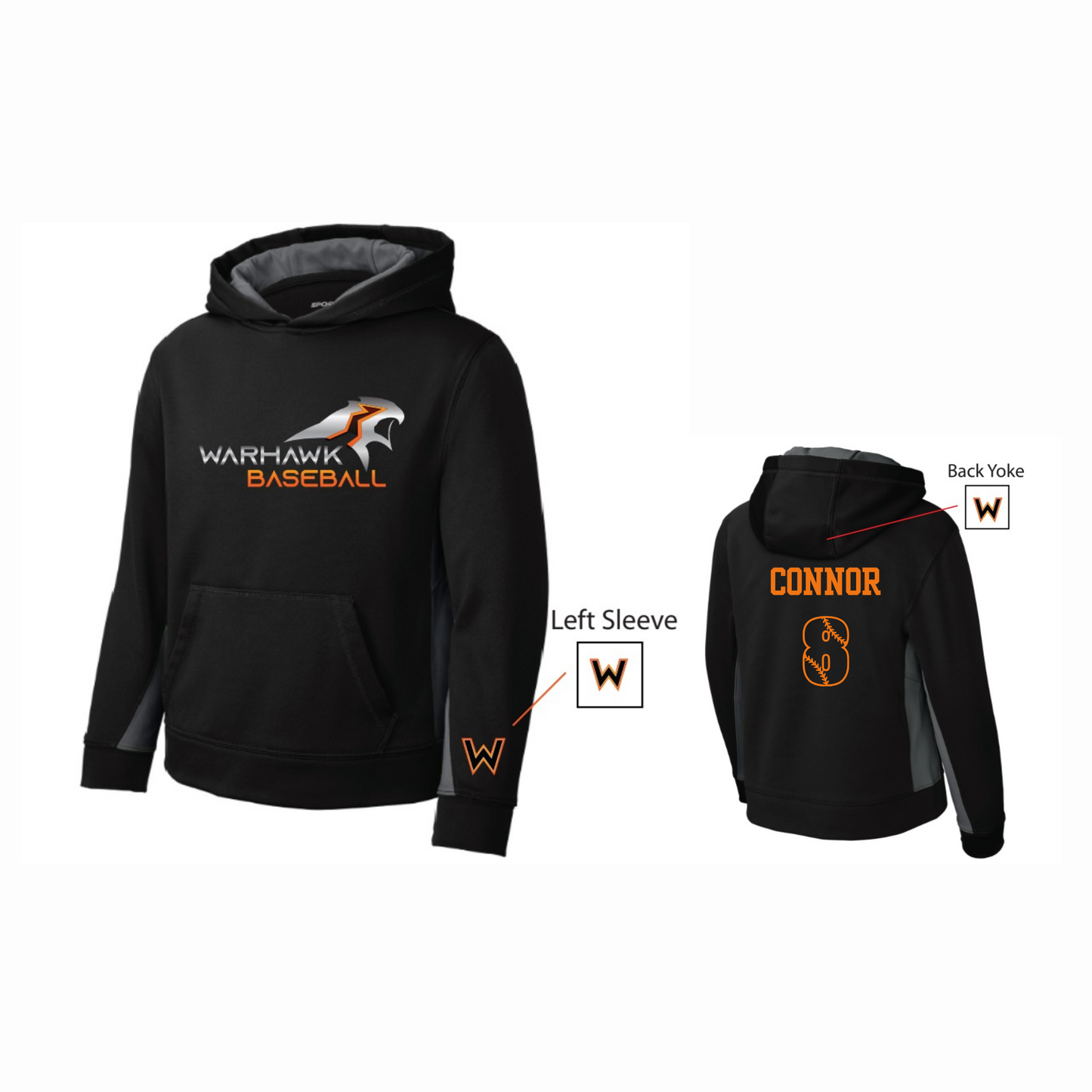 Team Jersey T-Shirts - Warhawks (Baseball)