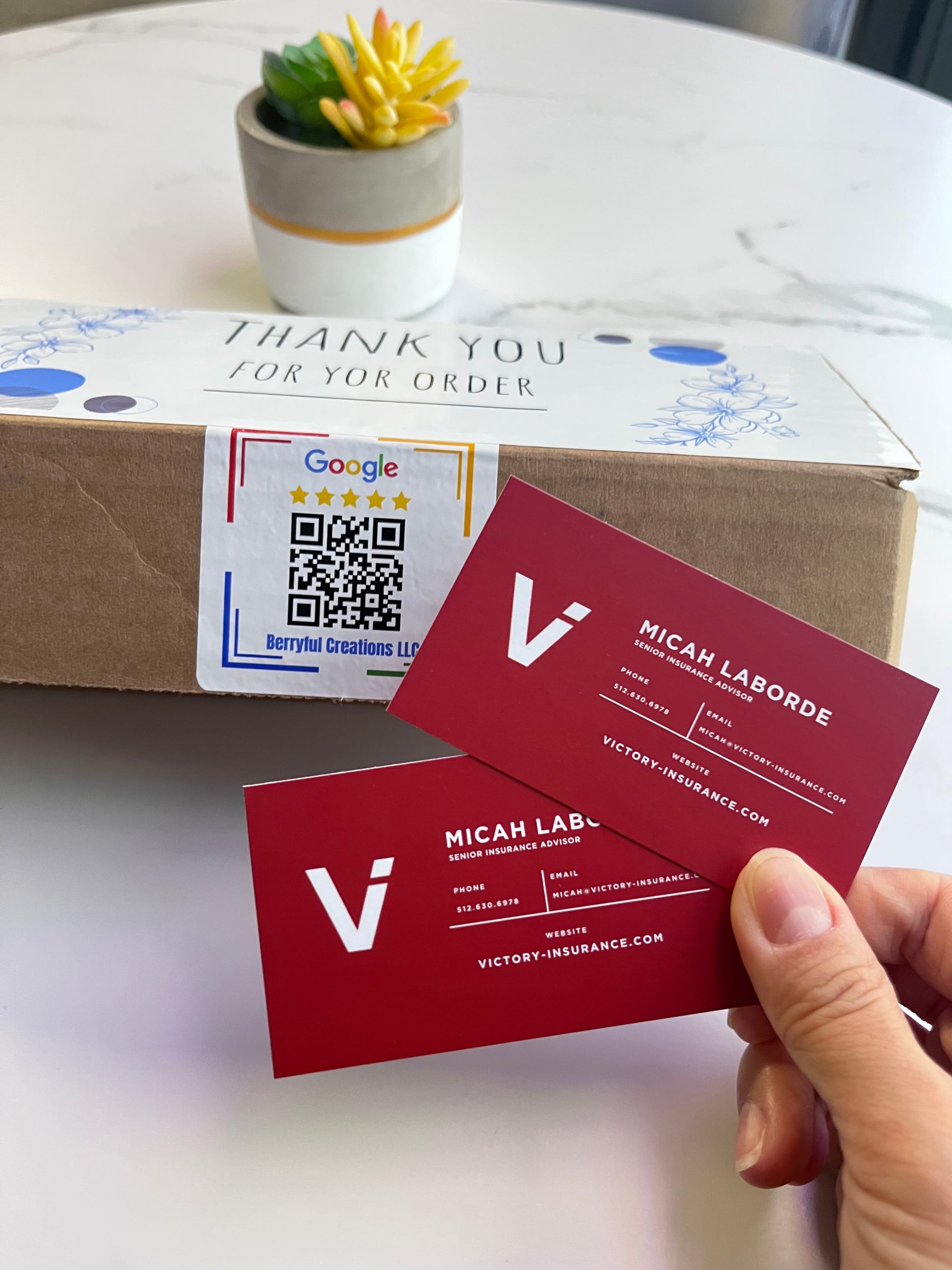 Premium quality business card, full color, durable, card stock, matte or glass, 100 250 500 1000, customized personalized professional cards, local insurance agent