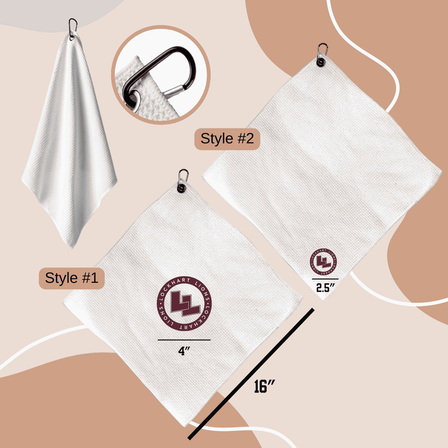 Towel - Microfiber Golf towel (print or embroidery)