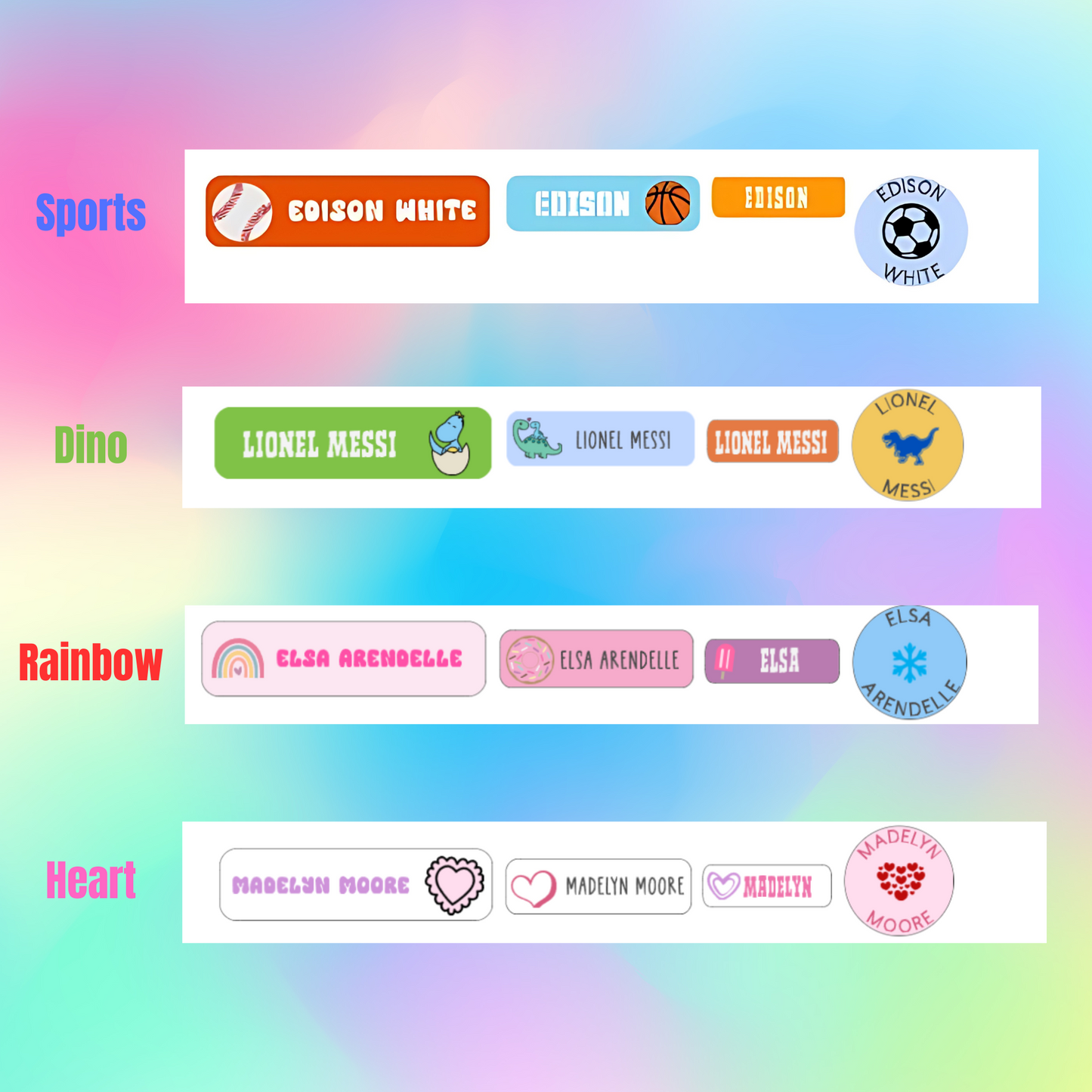 Waterproof daycare 50 labels boys girls custom personalized