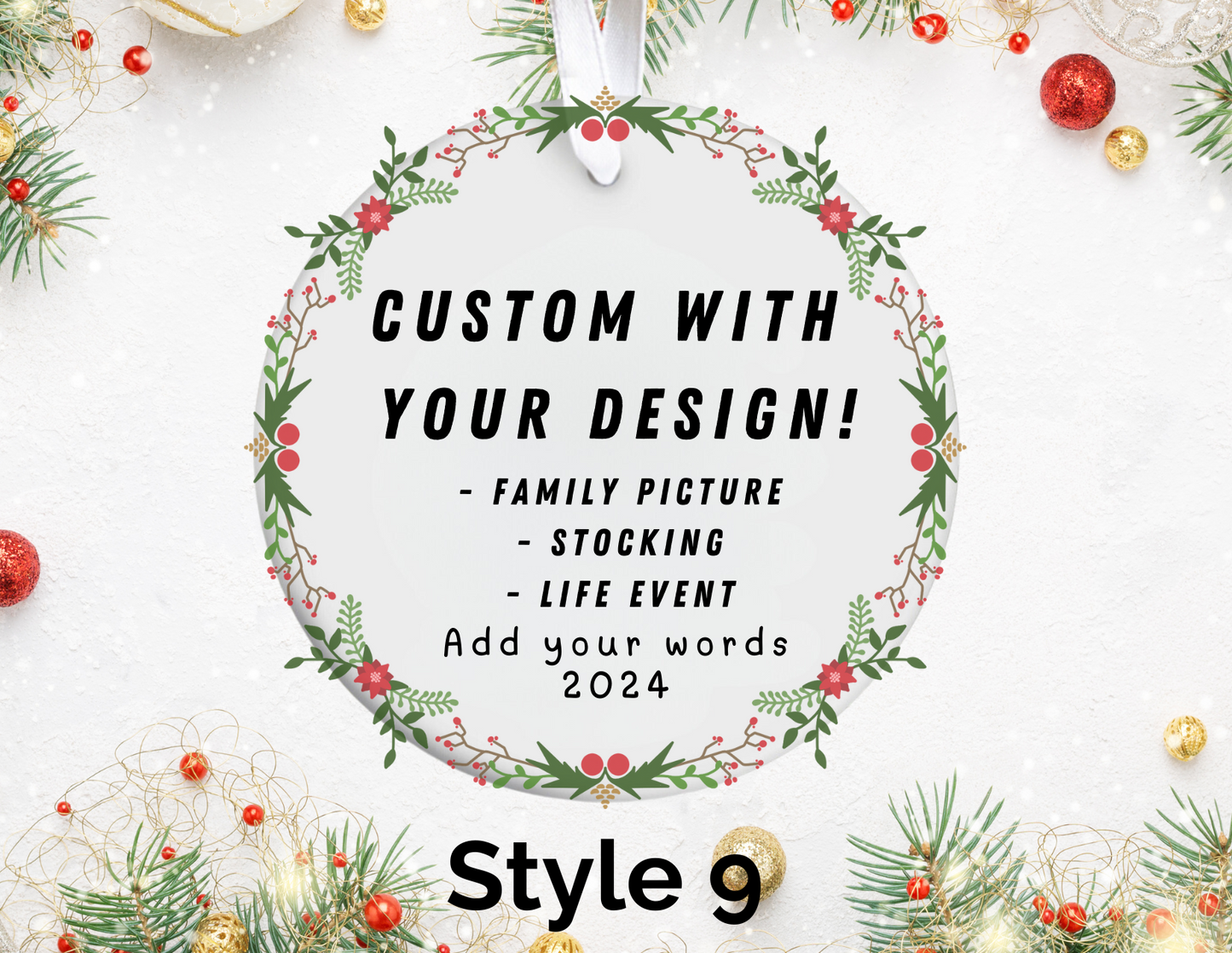 Customize Your Christmas Ornament! 3" inch