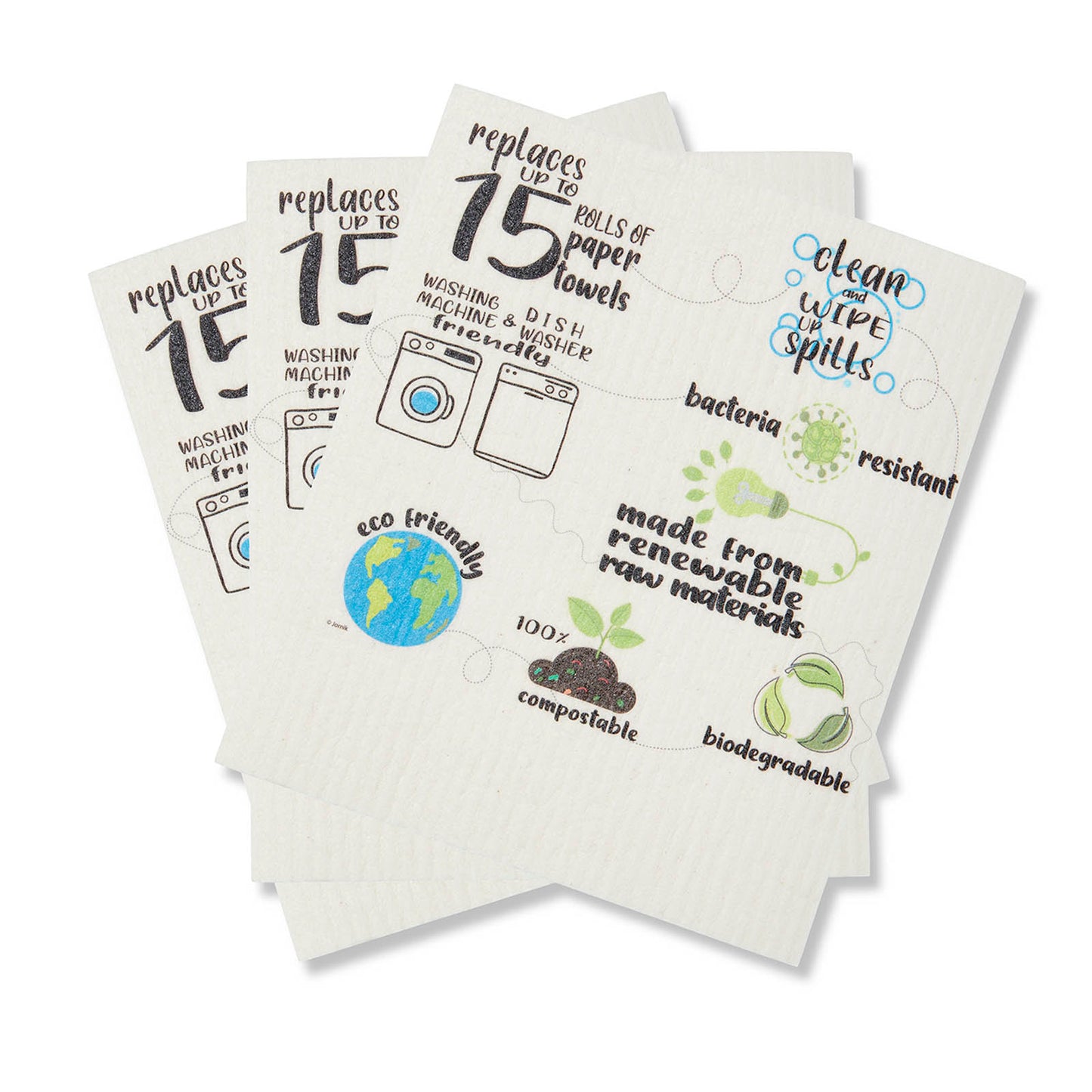 Swed-ISH Dishcloths – Reusable, Biodegradable & Sustainable (Set of 3)