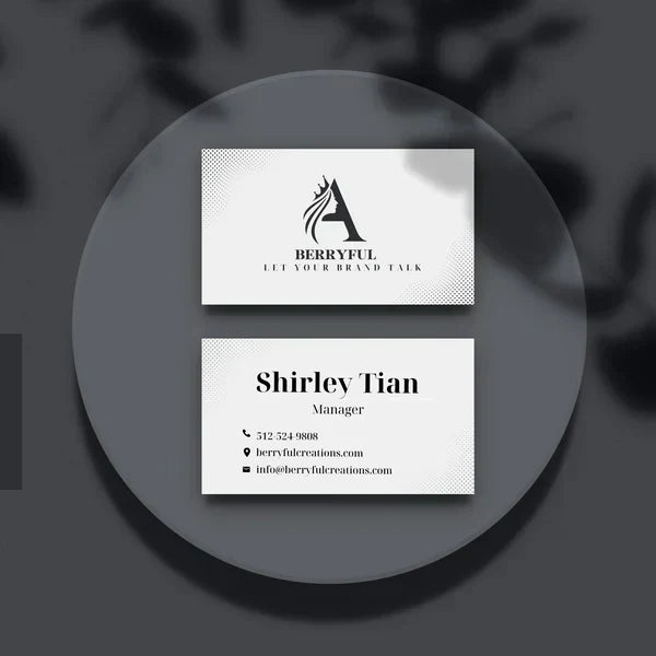 Premium business card with thick cardstock printed by Berryful Creations