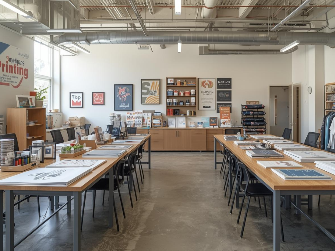 Custom printing services in Austin, Texas featuring professionally printed signs, banners, decals, apparel, and marketing materials produced by a local print shop serving Central Texas businesses and events.