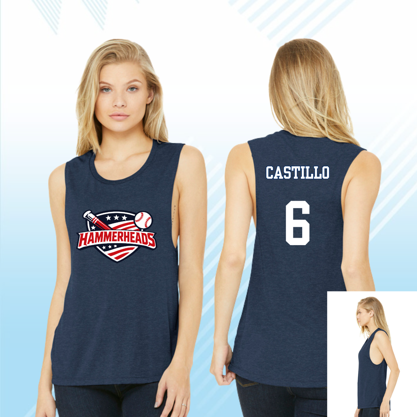 Team Jersey T-Shirts - Hammerheads (Baseball)