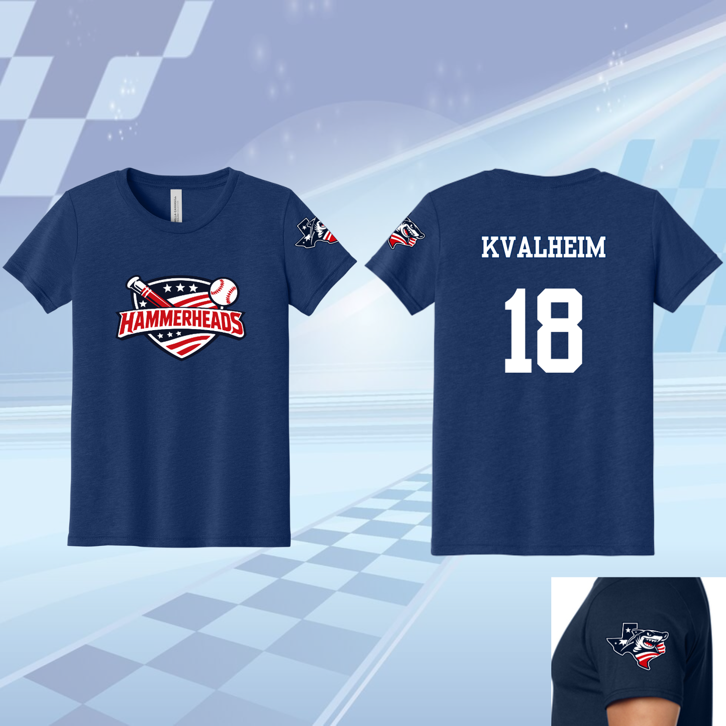 Team Jersey T-Shirts - Hammerheads (Baseball)