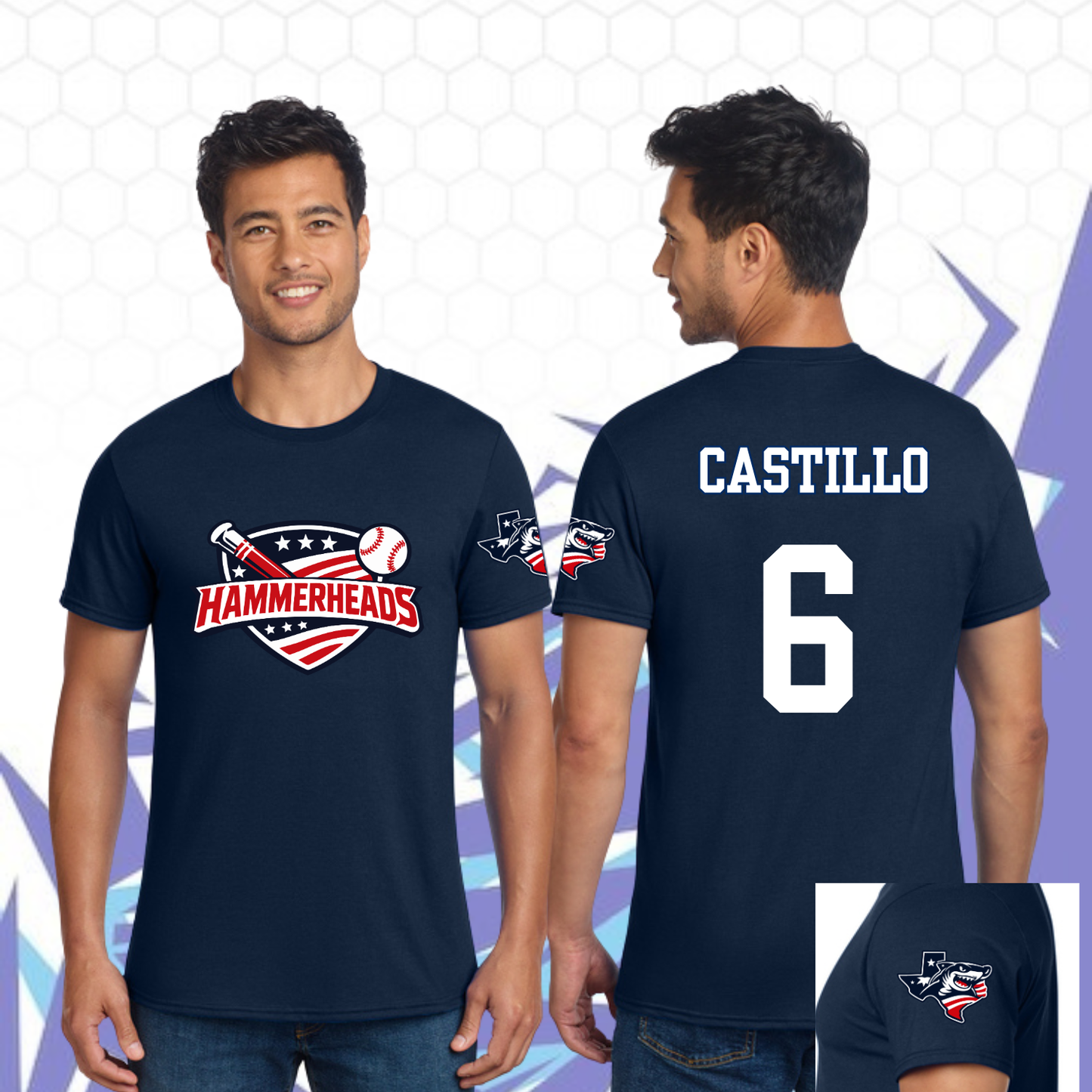 Team Jersey T-Shirts - Hammerheads (Baseball)
