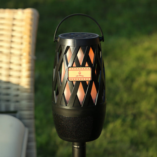 Tiki Speaki Wireless Flame Lantern Speaker for outdoor parties