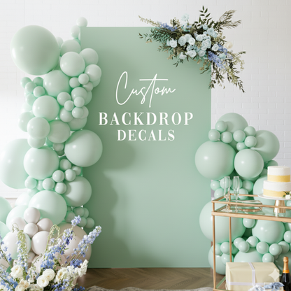 Modern event backdrop decor with balloon styling