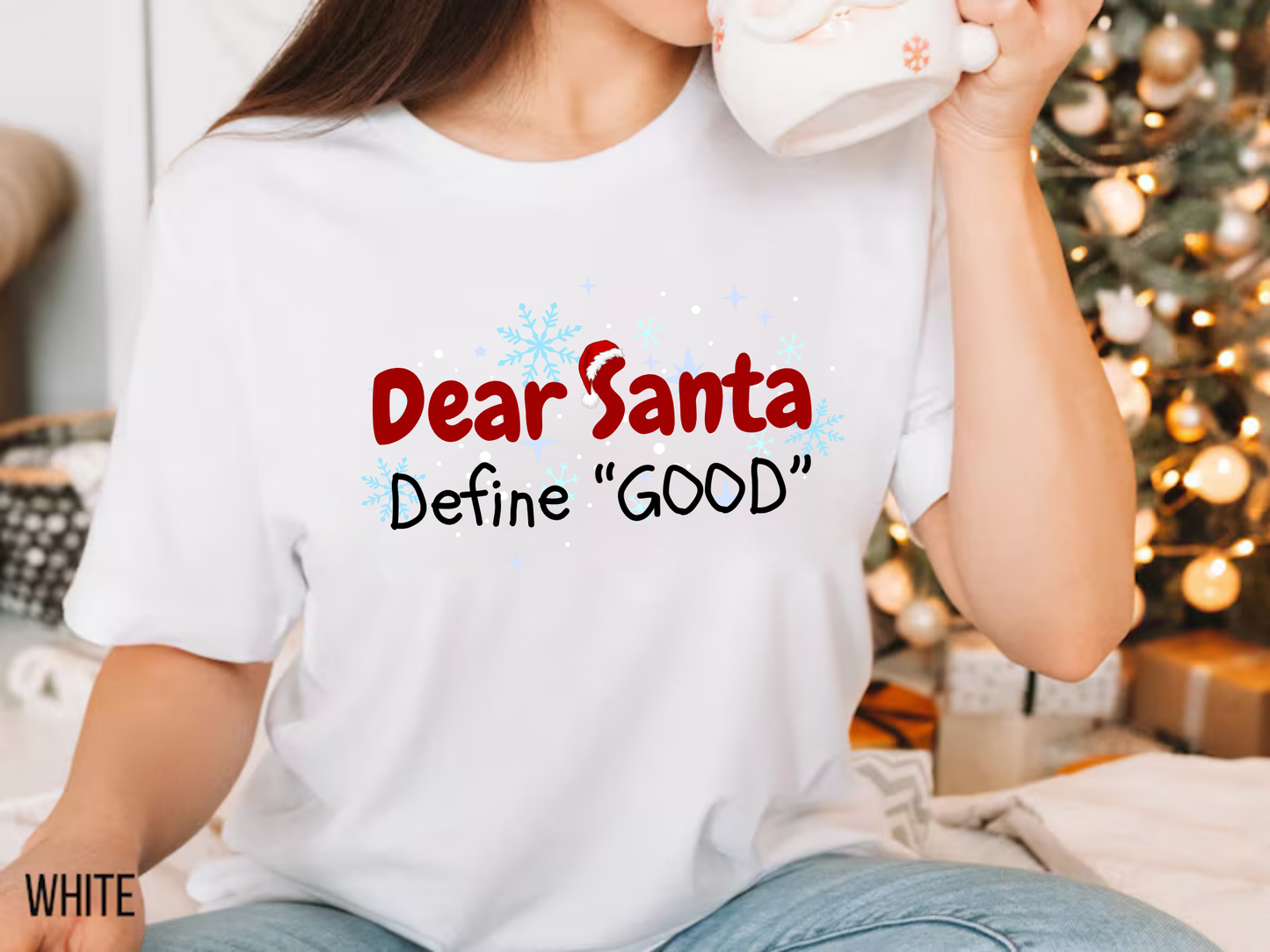 funny santa t-shirt for holiday season