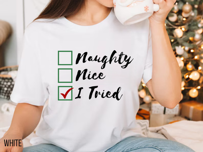 hilarious christmas shirt i tried design holiday humor gift
