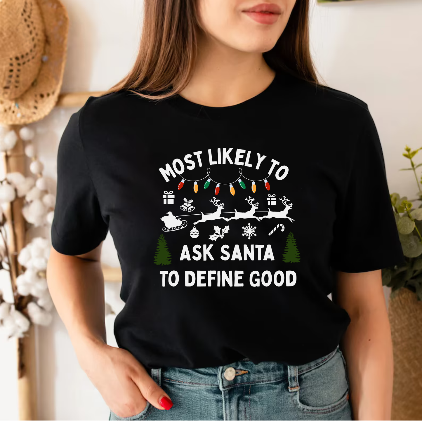 santa gift idea funny holiday shirt for adults