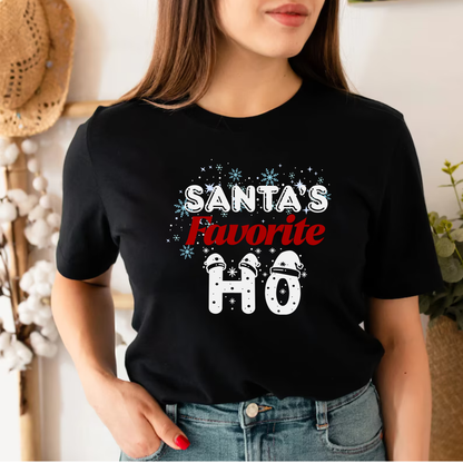 graphic tee funny holiday shirt with santa claus