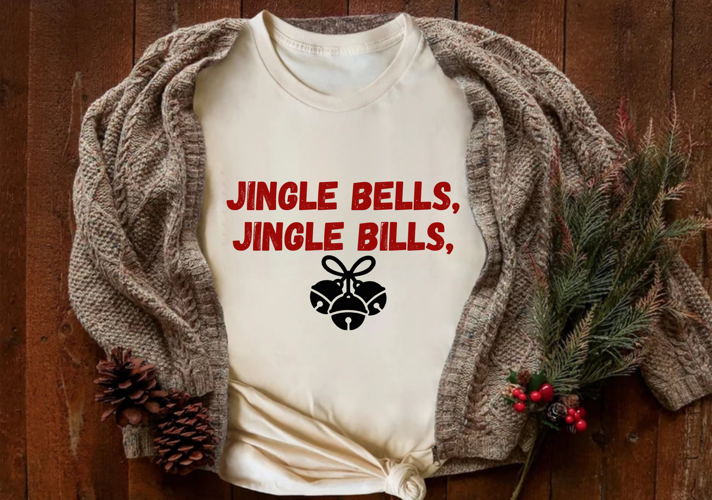 funny christmas shirt jingle bells jingle bills design