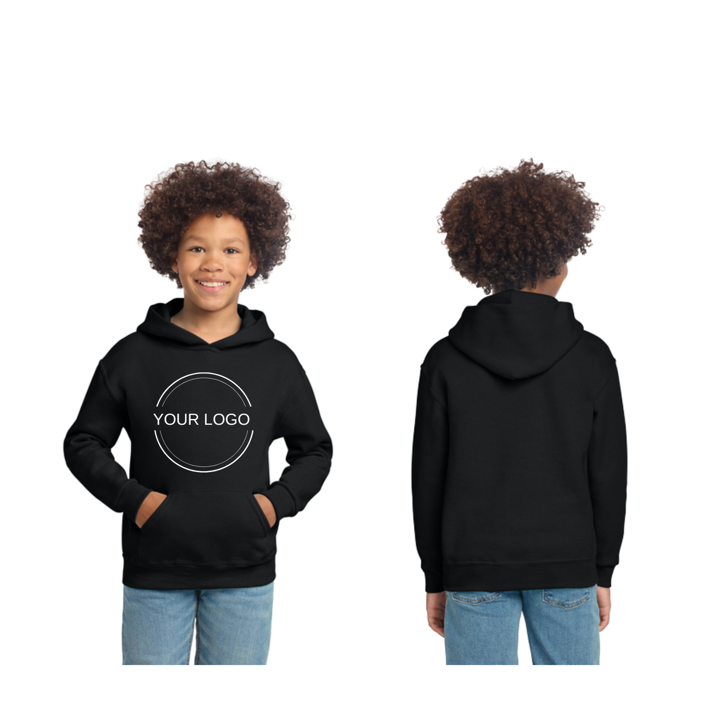 Design Your Own Hoodie Sweatshirt – Youth Kid Unisex Size Long Sleeve with Hat Premium Quality Personalized Prints
