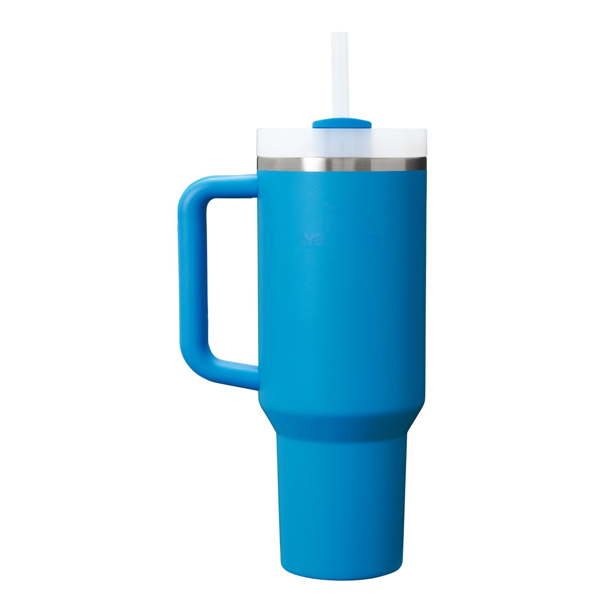 Stanley Azure 40 oz reusable travel mug with straw