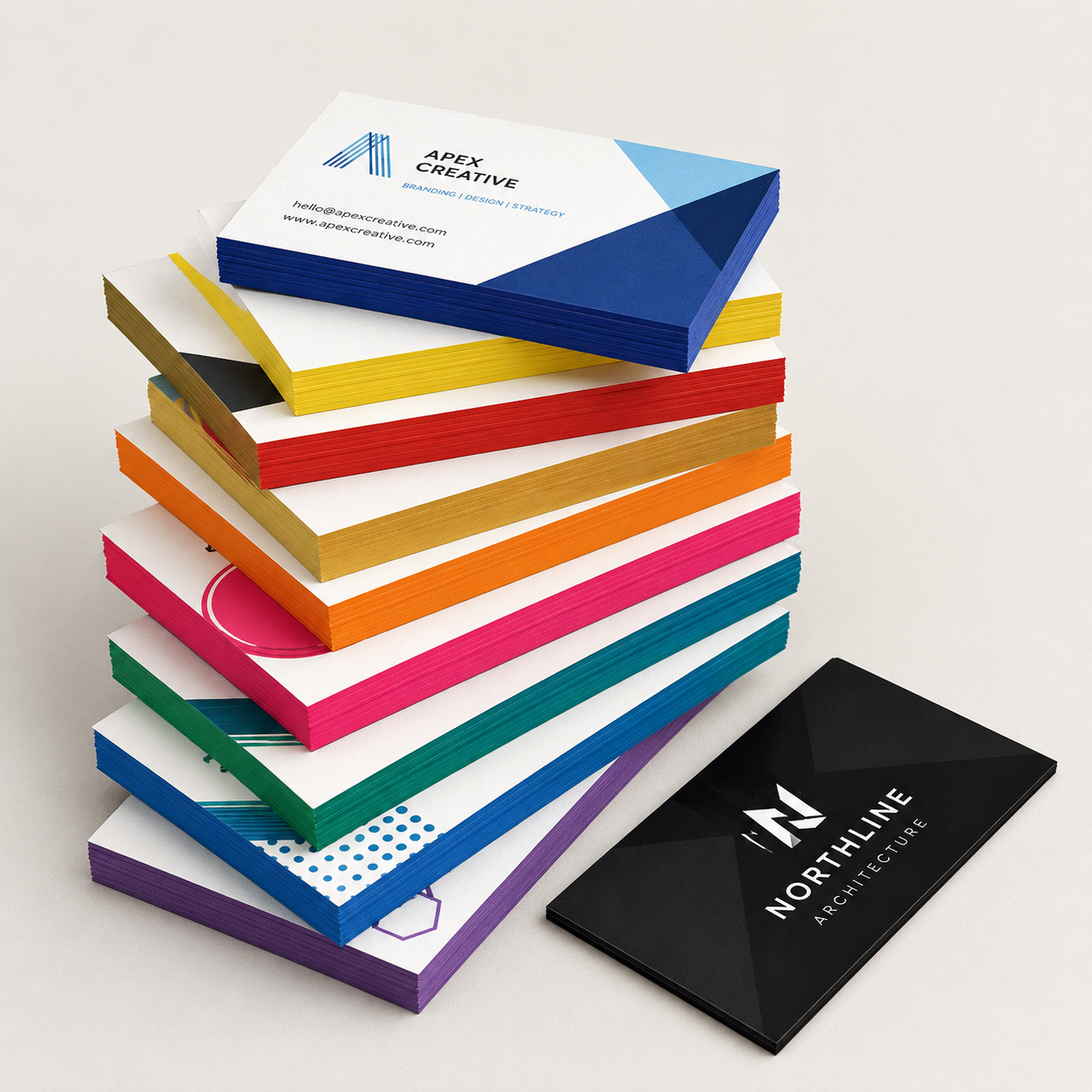 Berryful Creations Painted Edge Business Cards 32pt assorted colors