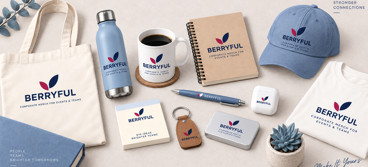 Berryful Creations promotional products swag and corporate merch in Austin TX