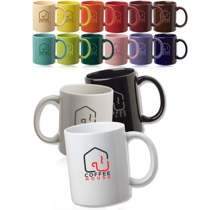 Custom 11 oz Ceramic Coffee Mug | Personalized Logo Mugs for Business & Events