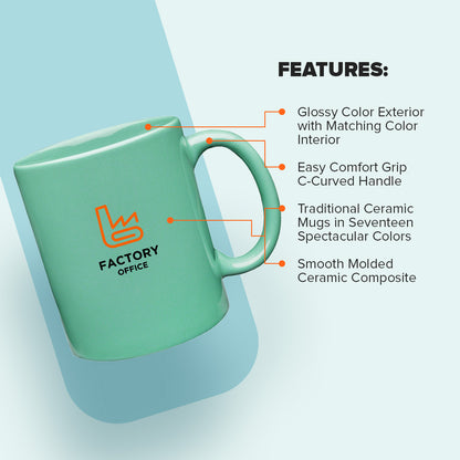 Custom 11 oz Ceramic Coffee Mug | Personalized Logo Mugs for Business & Events