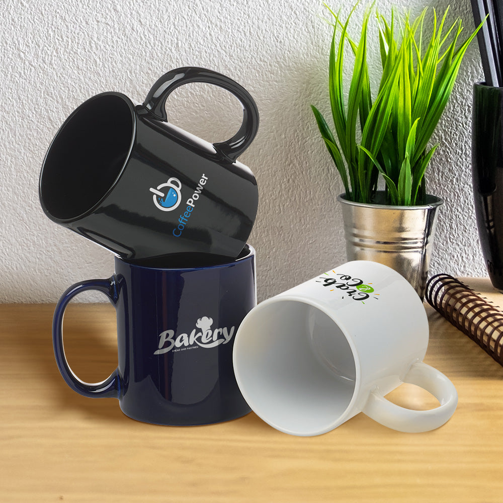 Custom 11 oz Ceramic Coffee Mug | Personalized Logo Mugs for Business & Events