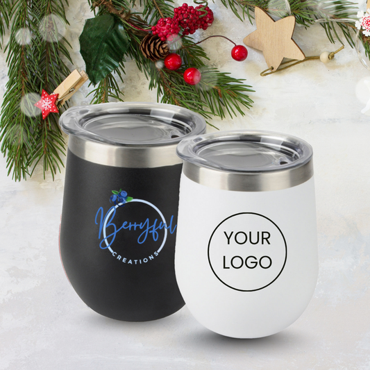 12 oz stainless steel wine tumbler