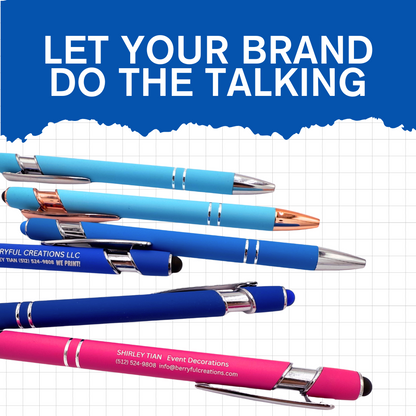 Clickable Stylus Tip Pen Engrave Ink Print Gift Swags for Client