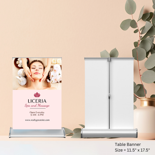 Sign - Table Top Retractable Banner with Stand