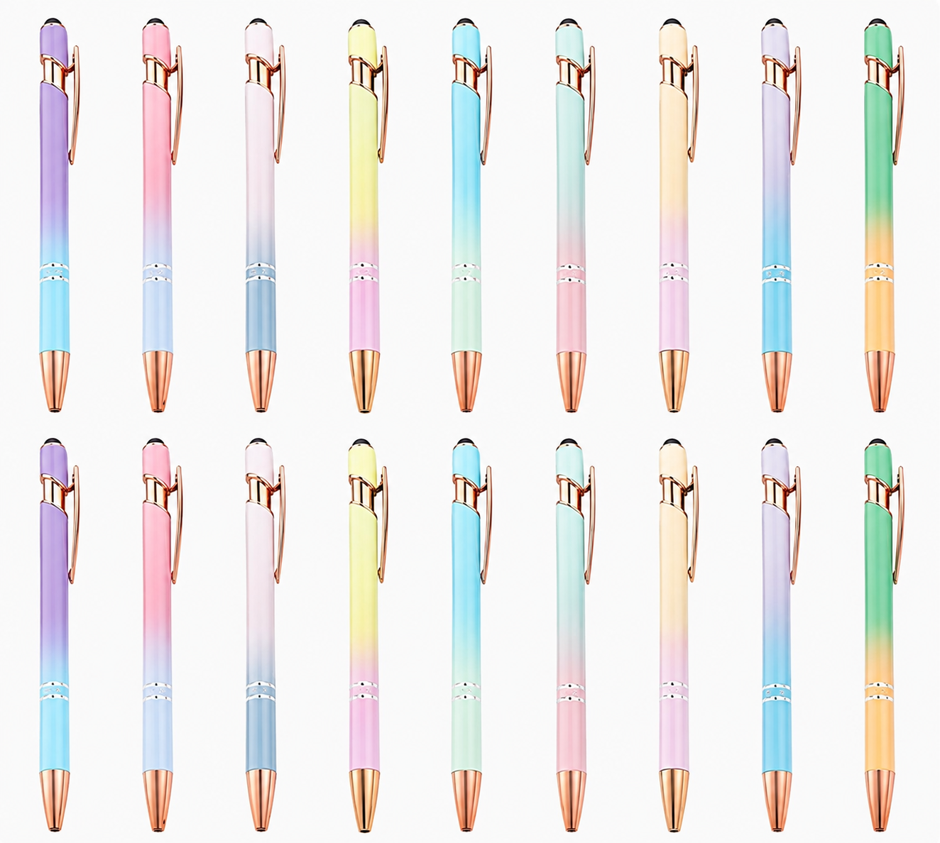 Custom Gradient Pens with Logo | Soft-Touch Stylus Promotional Pens