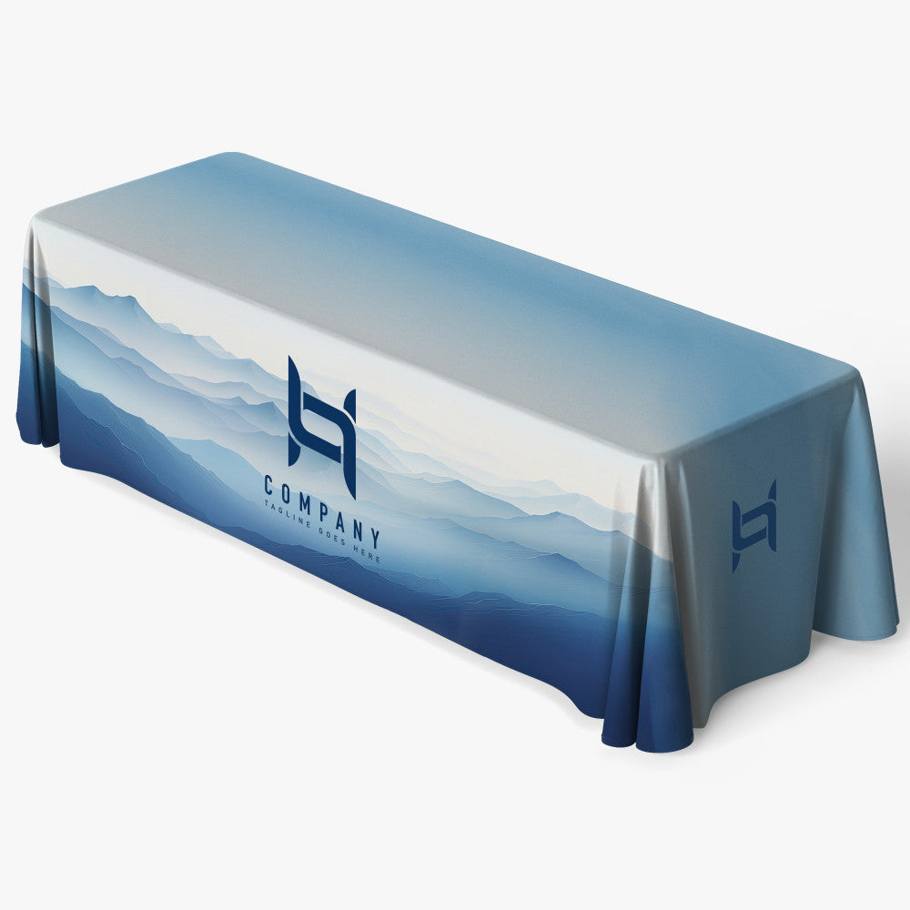 8 feet custom table cover for trade shows and events in Cedar Park