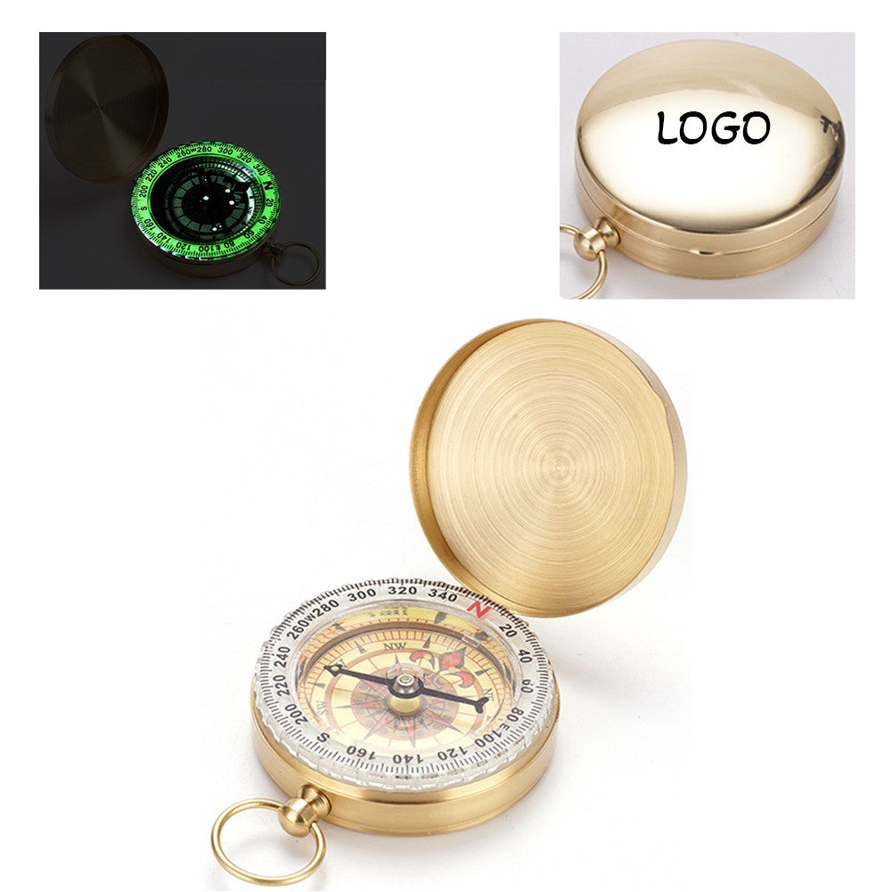 Custom Portable Copper Compass | Personalized Logo Promotional Gift