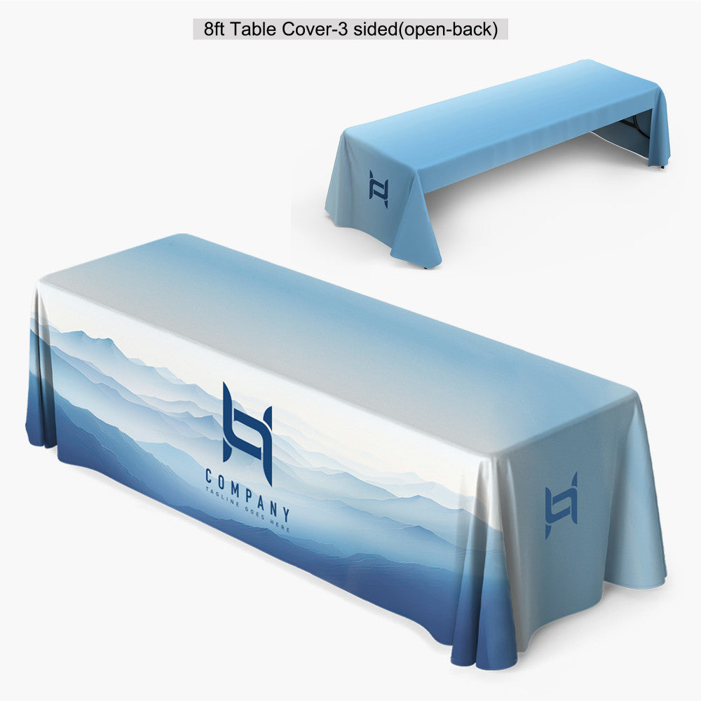 8ft Custom Table Cover for Trade Shows & Events