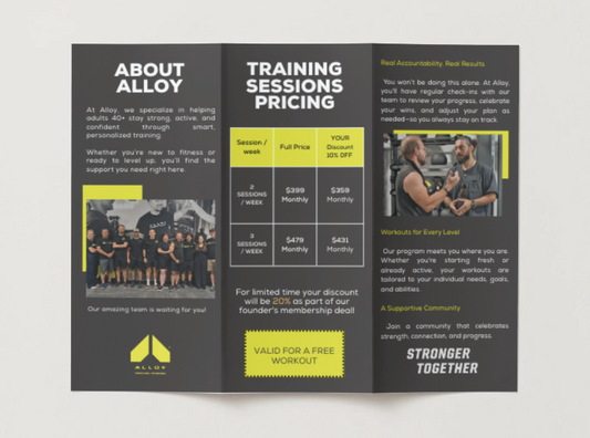 tri fold business promotion flyer brochure 