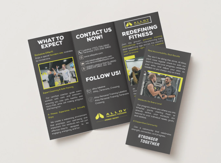tri fold business promotion flyer brochure 